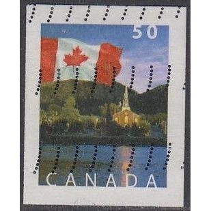CANADA, 2004 50c Flag and Mont St. Hilaire die-cut, SG 1373 (Scott #2079), used