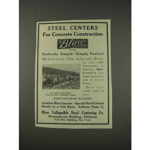 1910 Blaw Cole Co Maney Four-Wheel Scraper Ad