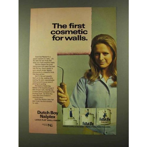 1968 Dutch Boy Nalplex Paint Ad - Cosmetic for Walls