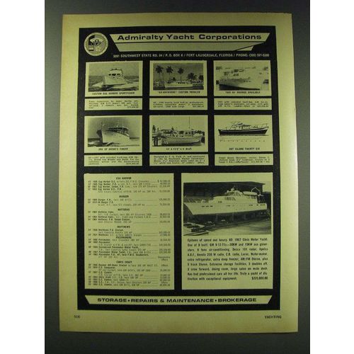 1970 Admiralty Yacht Corporations Ad