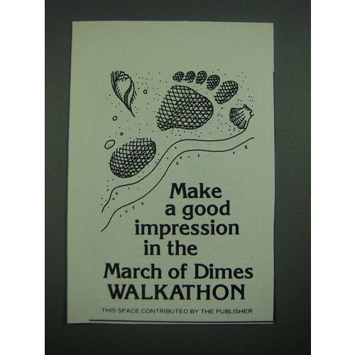 1976 March of Dimes Walkathon Ad - Make a Good Impression