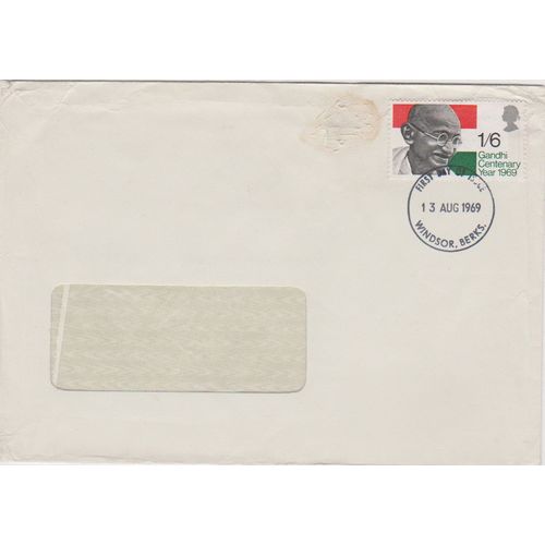 GB 1969 Ghandi FDC Windsor postmark