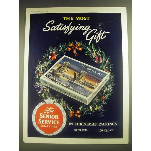 1958 Senior Service Cigarettes Ad - The most satisfying gift