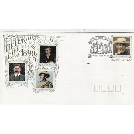 Australia 1991 Literary Life J.F Archibald FDC Sydney cancel Unaddressed VGC