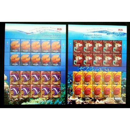 Malaysia Thailand Joint Issue Marine Creatures 2015 Corals Reef (sheetlet) MNH