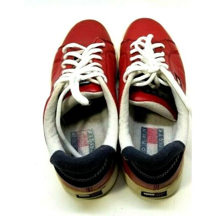Tommy Hilfiger Red Leather Women's Sneakers Shoes Size 6.5M (GG9)