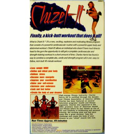CHIZEL-IT with CHARLES HARRIS VHS VIDEOTAPE high energy cardio fitness challenge