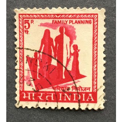India. 1965 Definitives SG 506. 5p Family planning