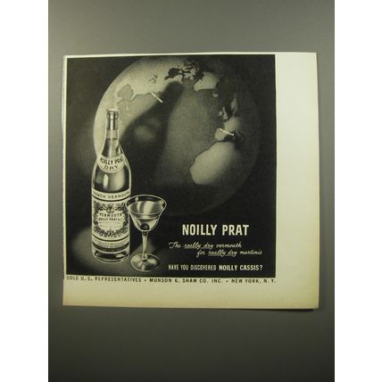 1950 Noilly Prat Vermouth Ad - Noilly Pratt the really dry vermouth