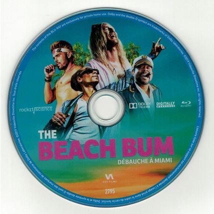 The Beach Bum (Blu-ray disc) 2017 Matthew McConaughey, Zac Efron, Snoop Dogg
