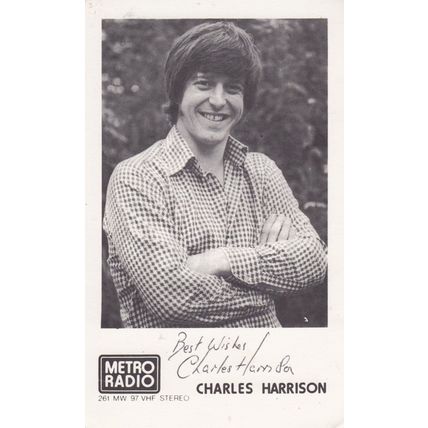 Charles Harrison Vintage Metro Radio DJ Hand Signed Cast Card Photo