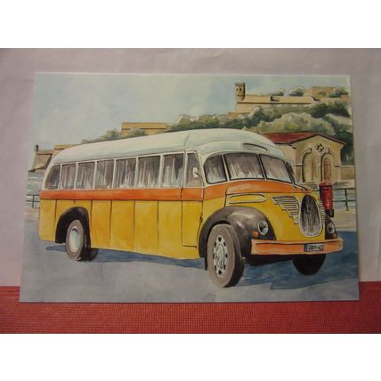 1956 MAGIRUS DEUTZ 03500 BUS. unused postcard Maximim card no 33. COACH /