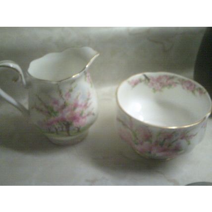 Royal Albert Blossomtime individual Creamer and Sugar set