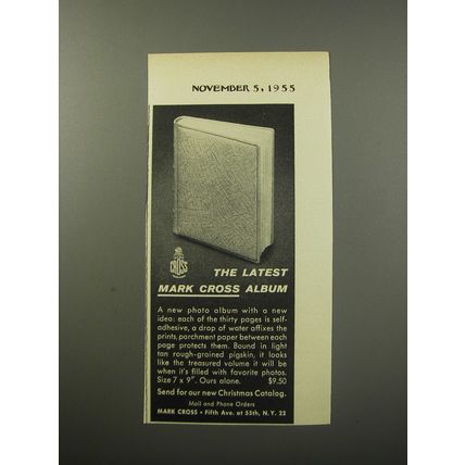 1955 Mark Cross Photo Album Advertisement