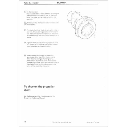 Scania Truck Telma Retarder Work Description 1993 5930627GTEN PDF