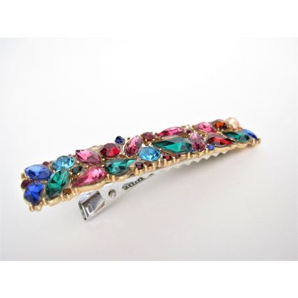 2 1/3 inch multi-color crystal rhinestone alligator hair clip barrette