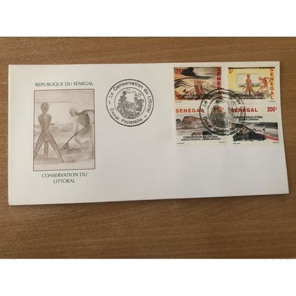 Sénégal 1994 FDC Mi. 1294 1297 Conservation du Littoral Sable sand Küsten Coast