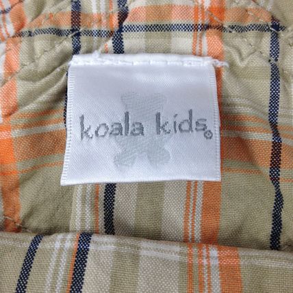 Koala Kids Overall Shorts Boy Infant Tan Plaid Size 12 Months