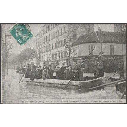 Inondations, Ivry sur Seine, Val de Marne, 1910 - CPA
