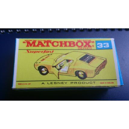 Matchbox No33 Lamborghini Miura - Yellow/red-Interior