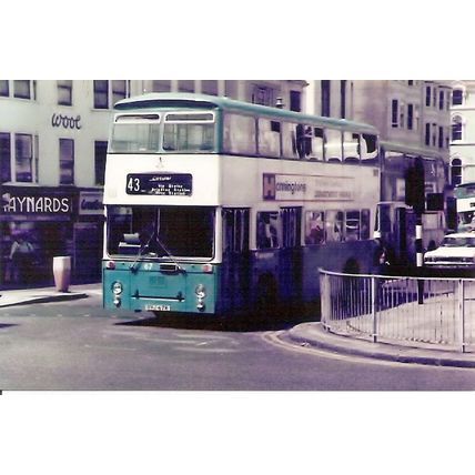 Colour Photograph of Brighton Corporation Transport - OYJ 67R