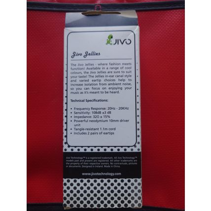 Jivo Jellies - Noise Isolating In Ear Headphones - Liquorice (Black)