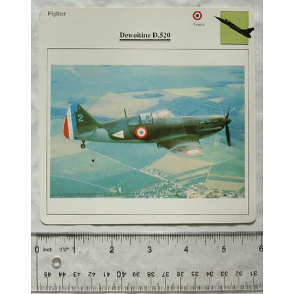 Dewoitine D.520 - France - Fighter - Collectors Club Card