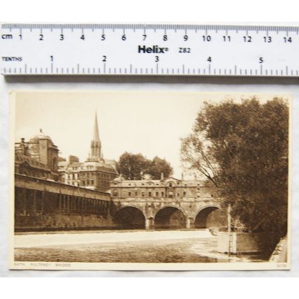 vintage Postcard - Bath, Pulteney Bridge
