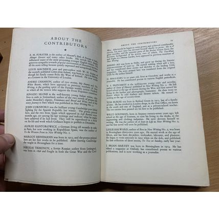 1937 "NEW WRITING" STORIES OF 15,000 WORDS EM FORSTER HARDBACK BOOK (P4)