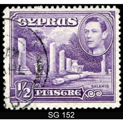 Cyprus 1938 1/2pi Small Marble Forum Salamis FU - SG 152a