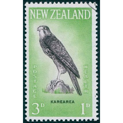 New Zealand 1961 3d + 1d deep sepia & yellow-green Health SG807 CTO