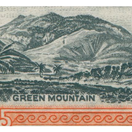 Ascension 1944 2d black & red-orange Perf 13 Mountaineer flaw SG41aa MNH