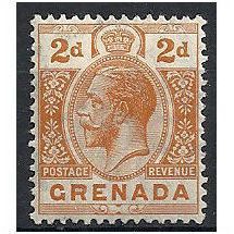 Grenada 1913 SG93 2d Orange Mounted Mint .. .