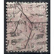 1876 SG141 2 1/2d Rosy-Mauve Plate 5 Wmk Good/Fine Used Check Letters "HA".