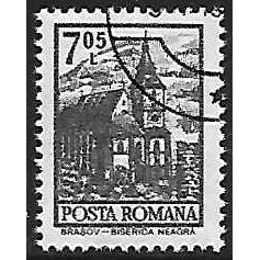 Romania Mi 3092: 7 L. 05 black Definitive: Black Church, Brasov