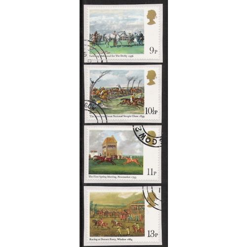 Great Britain SG 1087/90: Horseracing Paintings: Bicentenary of the Derby.