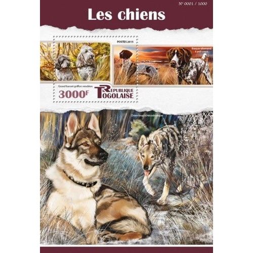 TOGO 2015 SHEET MNH DOGS CHIENS PERROS HUNDEN CANI CAES 5A