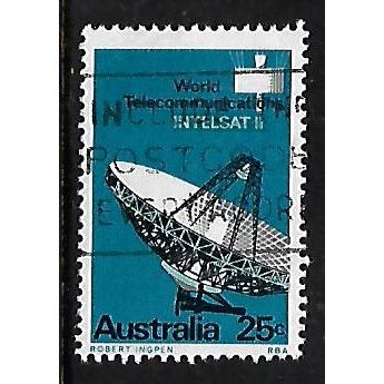 AUSTRALIA 1968 WORLD TELECOMMUNICATIONS 25c RADAR ANTENNA SG419 FINE USED#2