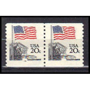 1895a 20c U.S. Flag Very Fine MNH SG CNP Left 14 PA0267