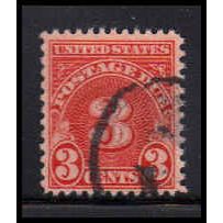 Used J82a 3c Postage Due Barely Clears K1443