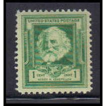 864 1c Henry Longfellow Fine MNH KA2466