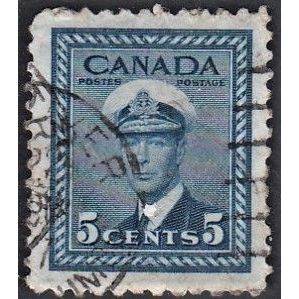 CANADA, 1942-43 5c George VI, SG 381 (Scott #255), used