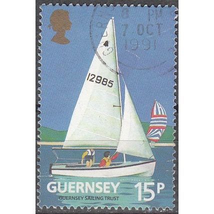 Guernsey 1991 Michel 522A O Cote (2008) 0.70 € Voilier Cachet rond