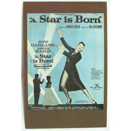 c.1980s PC A Star s Born, Songsheet Cover 1954