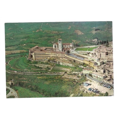 ST FRANCIS' CATHEDRAL, ASSISI vintage unused postcard =