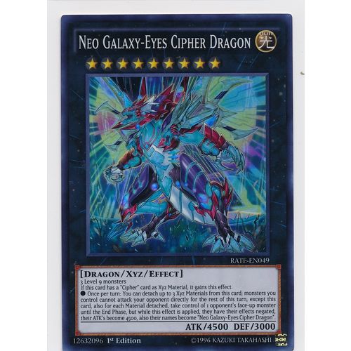 YuGiOh Raging Tempest RATE-EN049 Neo Galaxy-Eyes Cipher Dragon 1st Edition