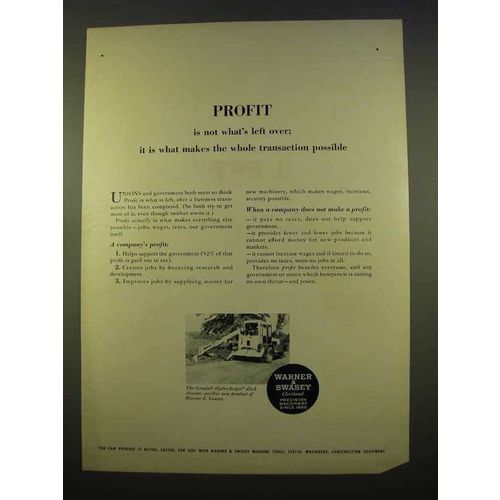 1963 Warner & Swasey Gradall Ditch Cleaner Ad