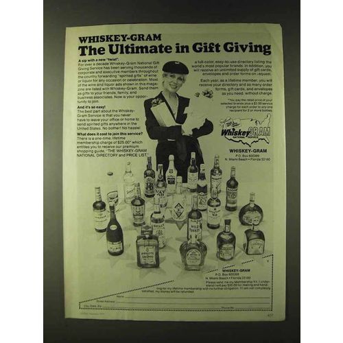 1979 Whiskey-Gram Service Ad - The Ultimate Gift Giving