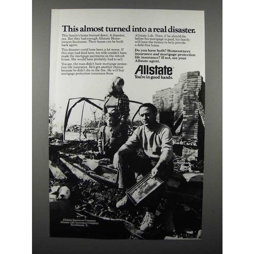 1980 Allstate Insurance Ad - Almost a Real Disaster