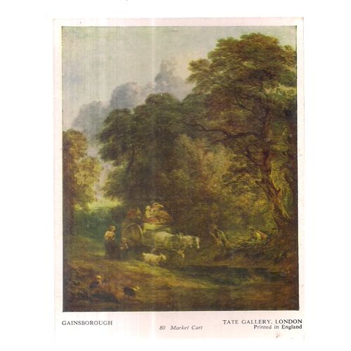 MARKET CART by Gainsborough unused vintage postcard Tate Gallery =
